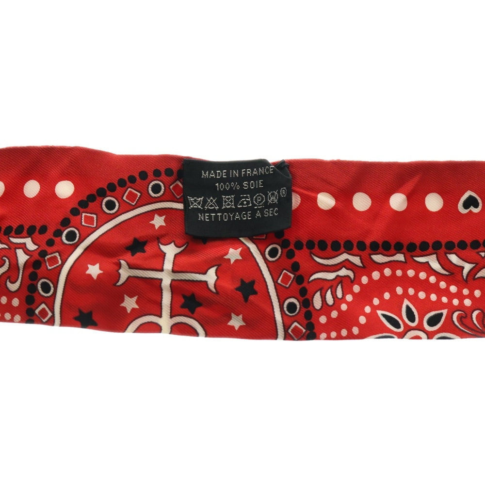 HERMES(エルメス) ツイリー Entre Ciel et mer Bandana 空と海の間 レッド スカーフ シルク
