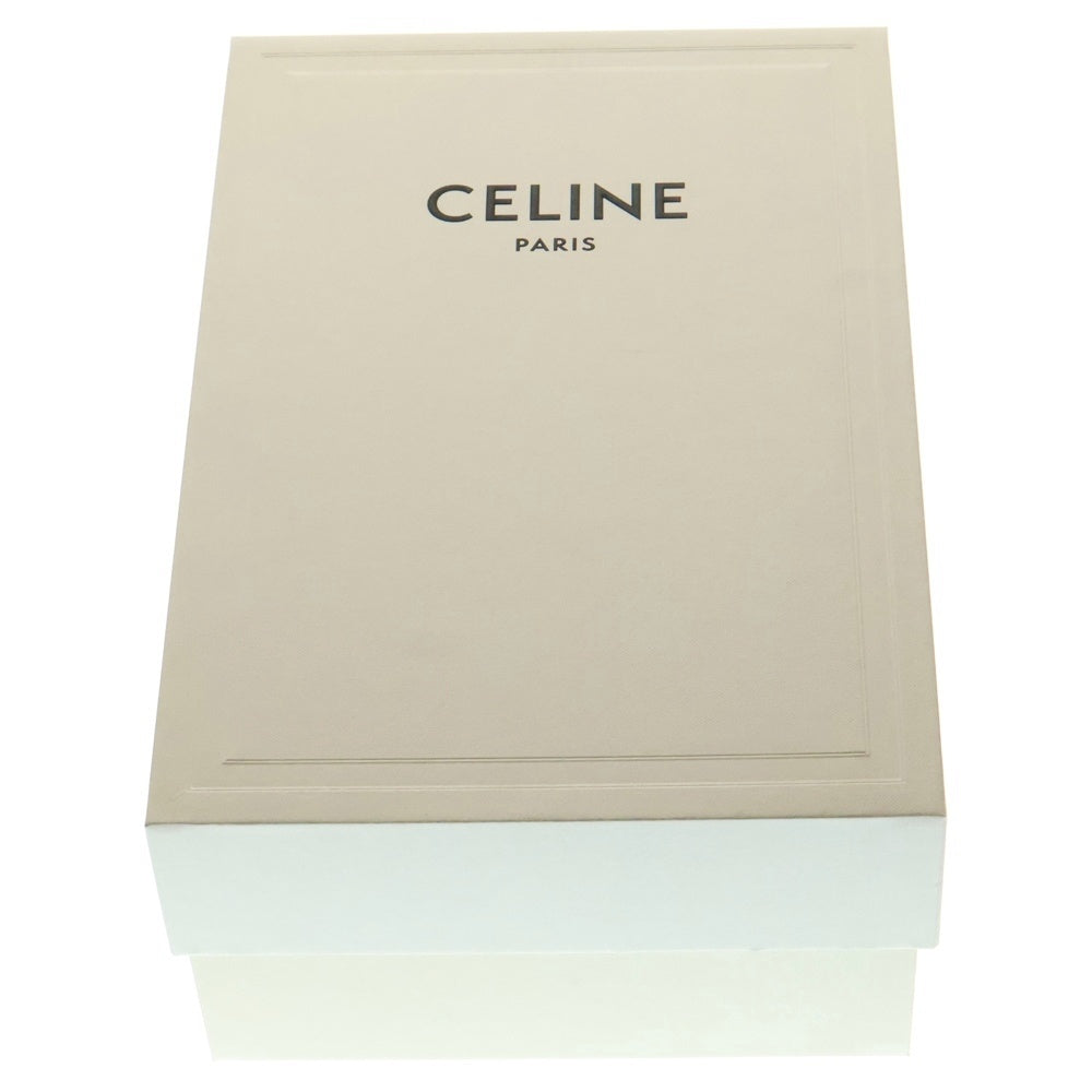 CELINE(セリーヌ) トリオンフ ティーン シャイニーカーフスキン レザーショルダーバッグ ブラック レディース