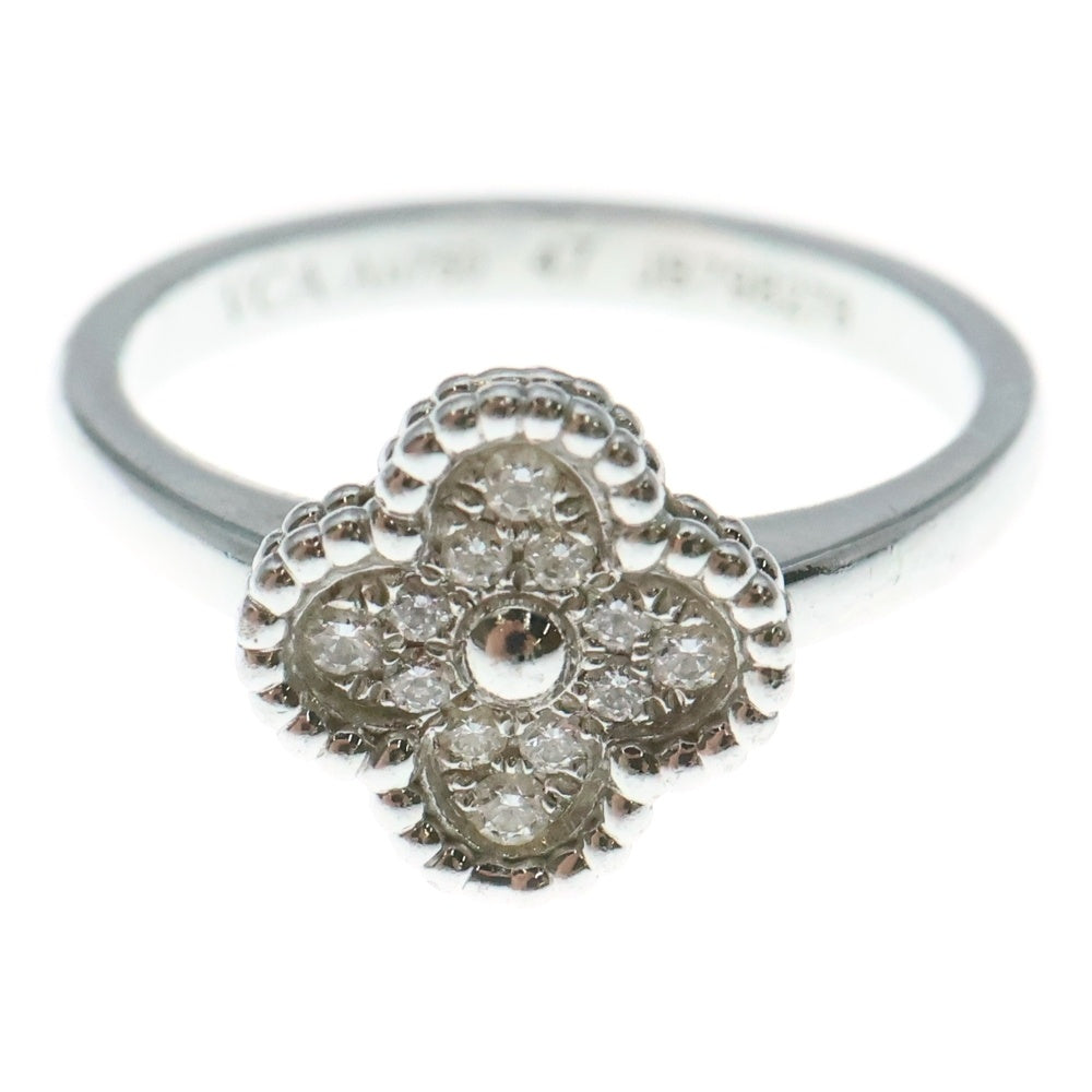 Van Cleef & Arpels(ヴァンクリーフアンドアーペル) スウィートアルハンブラ ダイヤモンド リング 指輪 ホワイトゴールド K18WG #47 VCAR085847 ジュエリー レディース