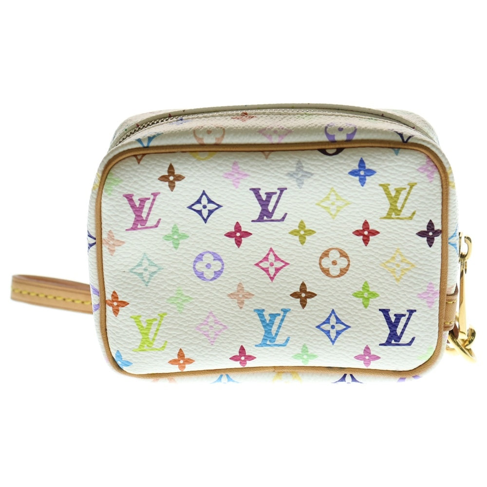LOUIS VUITTON(ルイヴィトン) モノグラムマルチカラー ポシェットワピティ ブロン ポーチ ケース バッグチャーム ホワイト レザー×PVC ゴールド金具 M58033