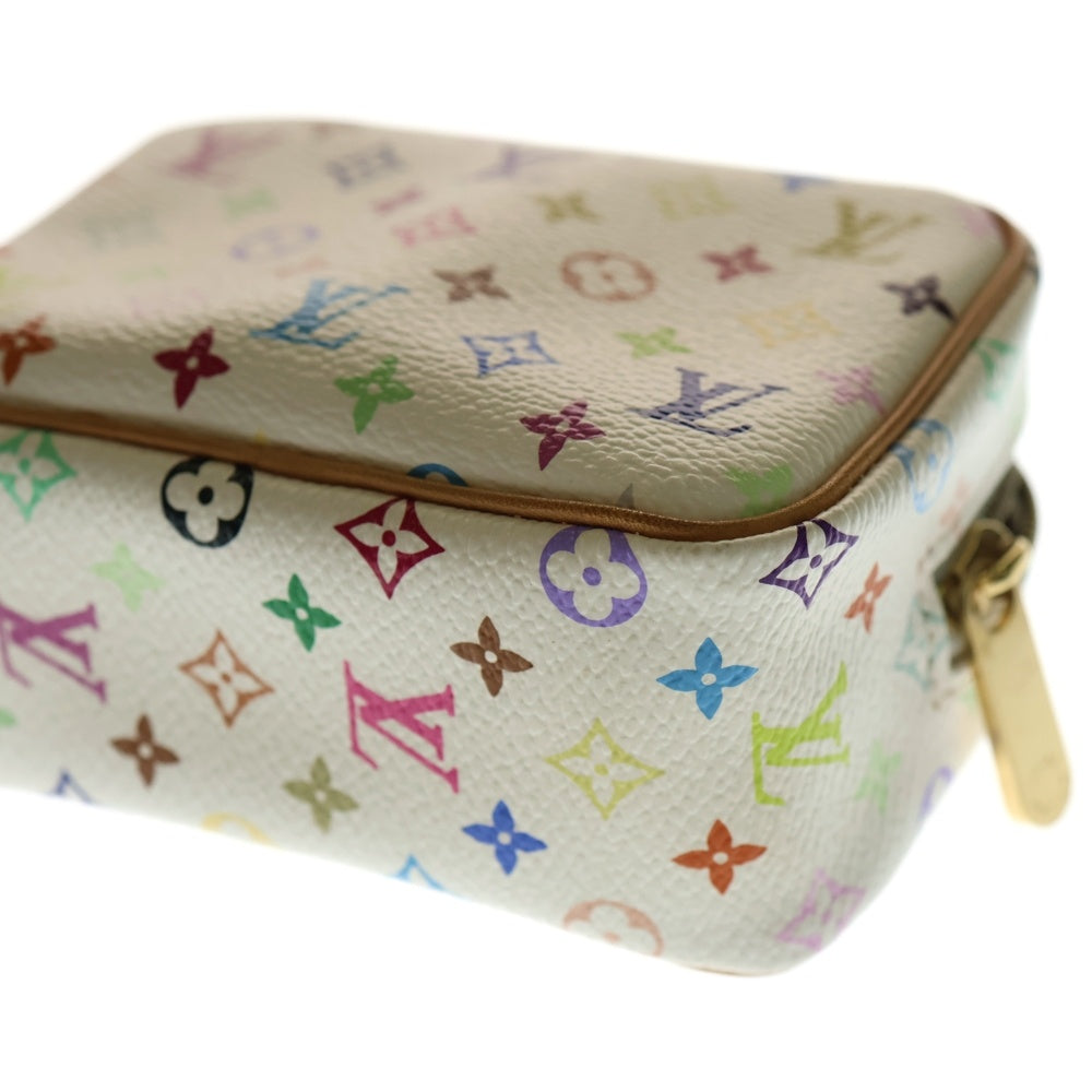LOUIS VUITTON(ルイヴィトン) モノグラムマルチカラー ポシェットワピティ ブロン ポーチ ケース バッグチャーム ホワイト レザー×PVC ゴールド金具 M58033