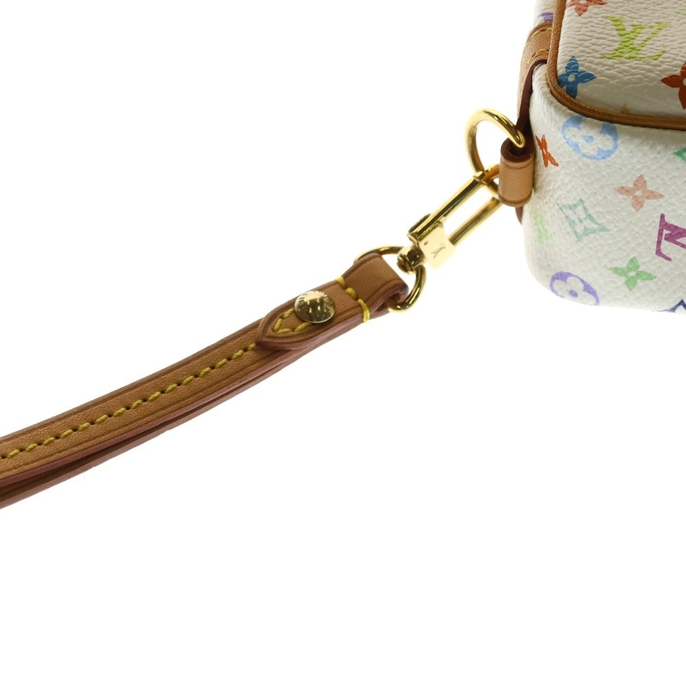 LOUIS VUITTON(ルイヴィトン) モノグラムマルチカラー ポシェットワピティ ブロン ポーチ ケース バッグチャーム ホワイト レザー×PVC ゴールド金具 M58033