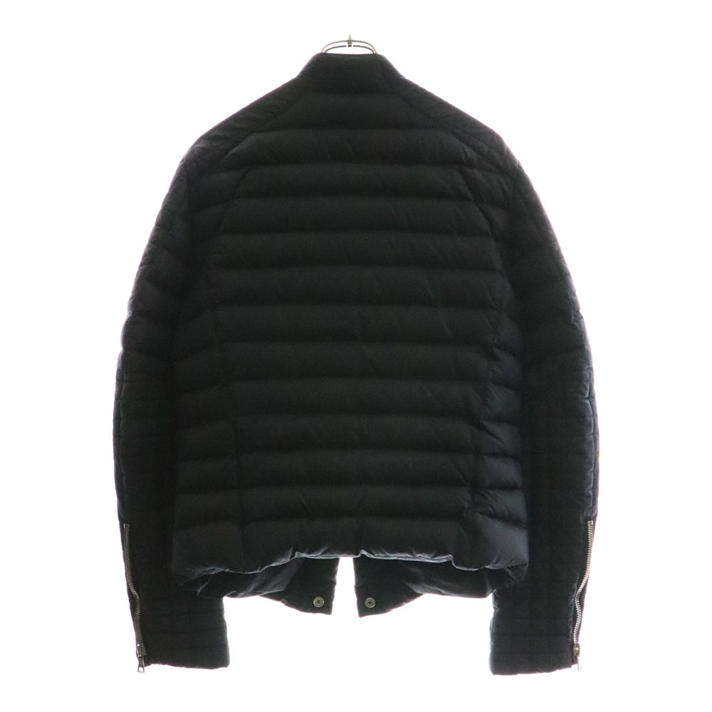 BALMAIN(バルマン) キルティング ノーカラー ジップデザイン バイカー ダウンジャケット ブラック