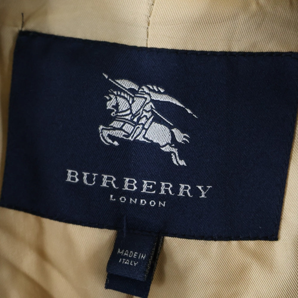 BURBERRY(バーバリー) ノバチェック総柄 ウールツイード ダブルブレスト ラグランスリーブ コート ベージュ
