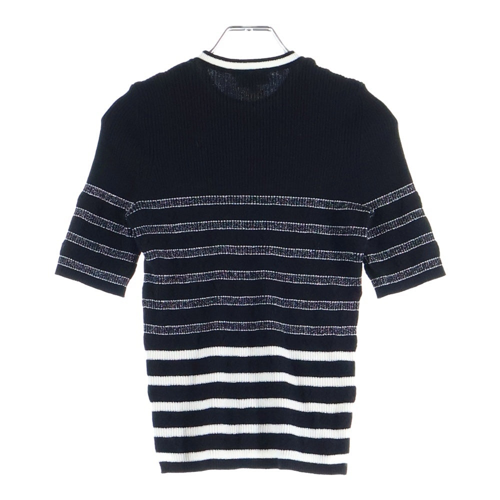 CHANEL(シャネル) ココマークボーダー半袖ニット ブラック レディース P73505K10522