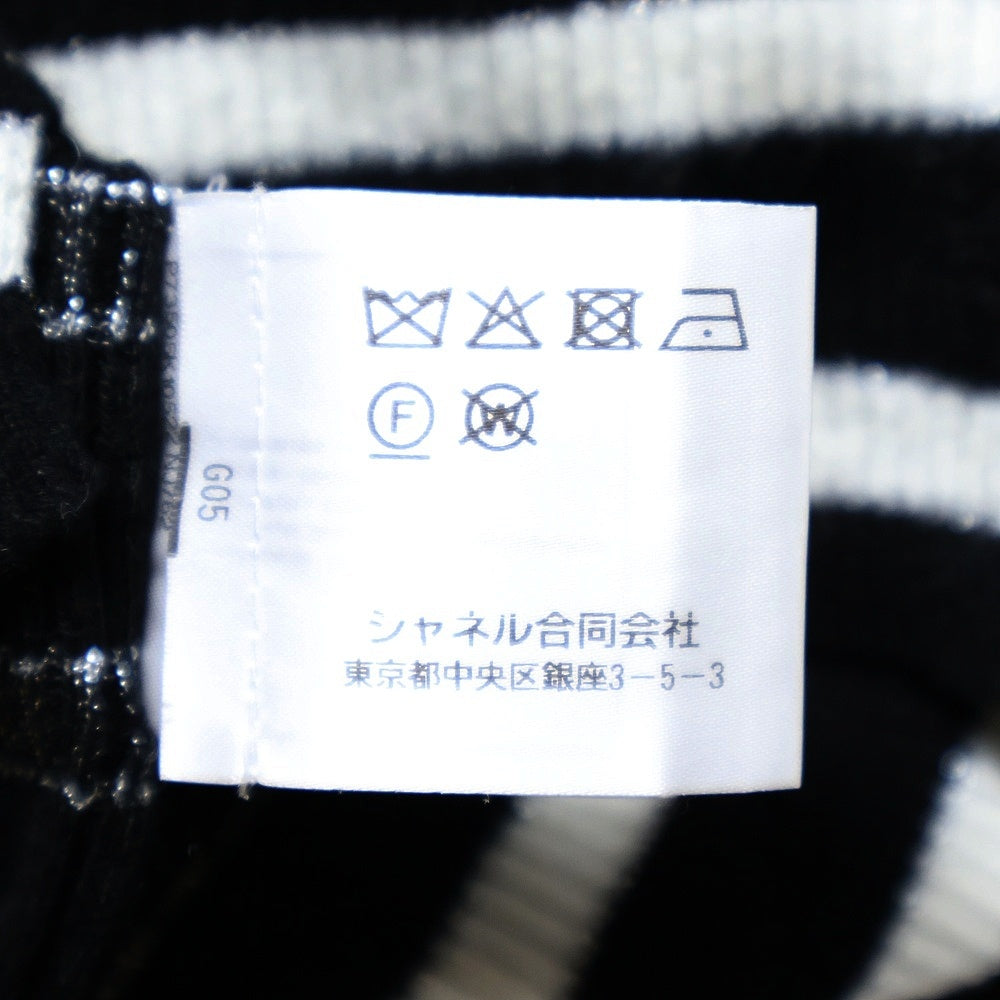 CHANEL(シャネル) ココマークボーダー半袖ニット ブラック レディース P73505K10522