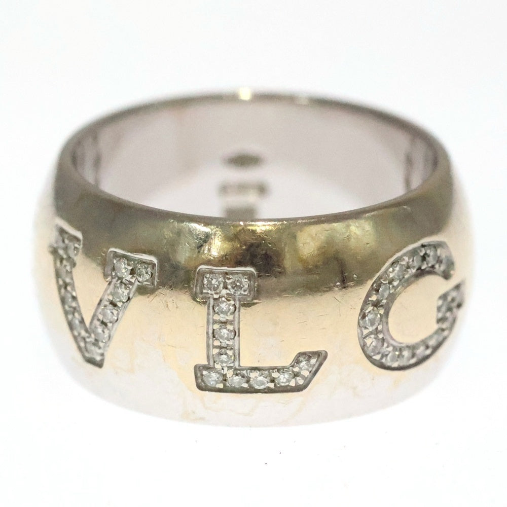 BVLGARI(ブルガリ) モノロゴ ダイヤモンド リング ホワイトゴールド Au750WG 指輪 ジュエリー