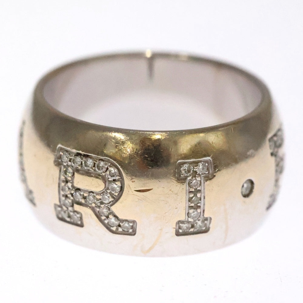 BVLGARI(ブルガリ) モノロゴ ダイヤモンド リング ホワイトゴールド Au750WG 指輪 ジュエリー