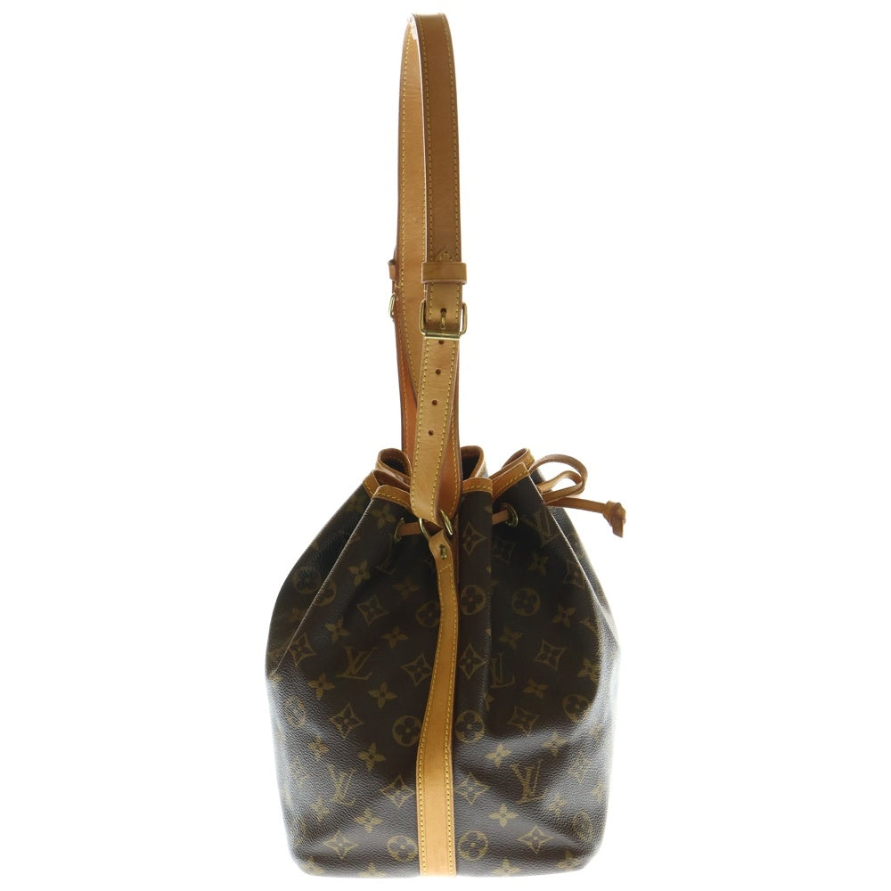 LOUIS VUITTON(ルイヴィトン) モノグラム プチバケットハンドバッグ ワンショルダーバッグ 巾着バッグ ブラウン ゴールド金具 レザー×PVC M42226