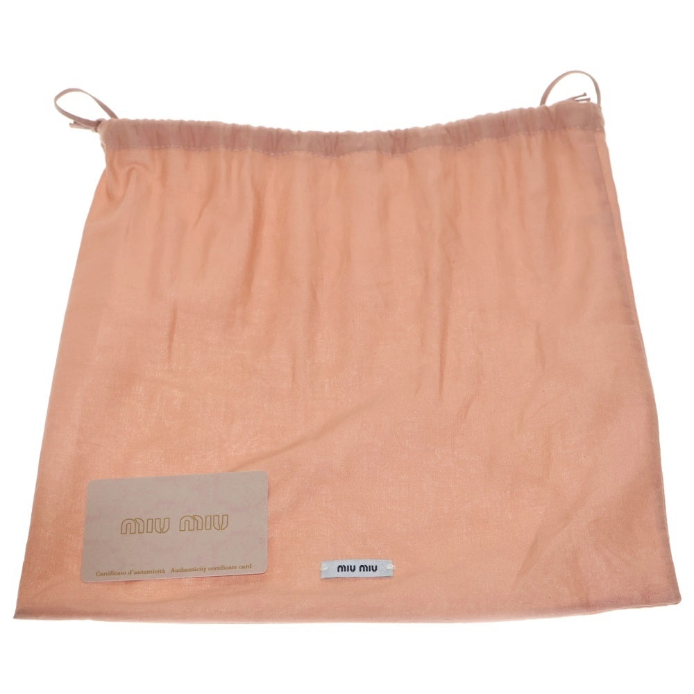 miumiu(ミュウミュウ) マテラッセ 花柄プリント ショルダーバッグ ミニバッグ インディゴブルー ゴールド金具 デニム 5BH539