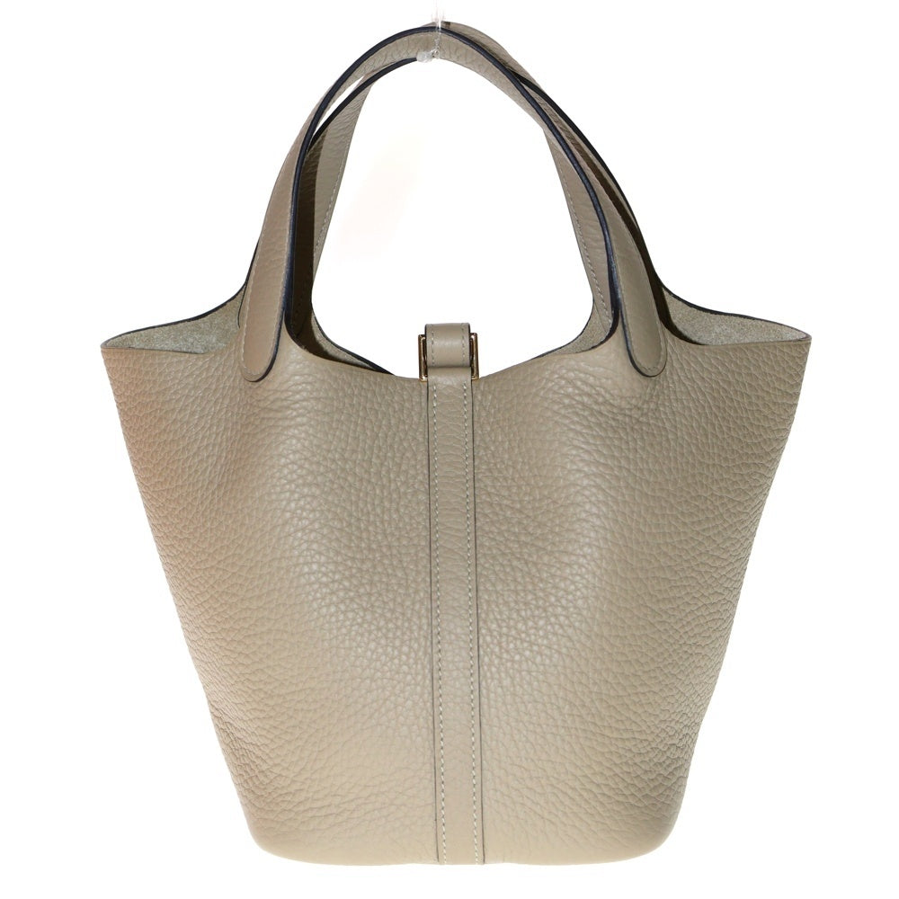 HERMES(エルメス) ピコタンロックPM トリヨンクレマンス トレンチ GD金具 レザーハンドバッグ ベージュ K刻印