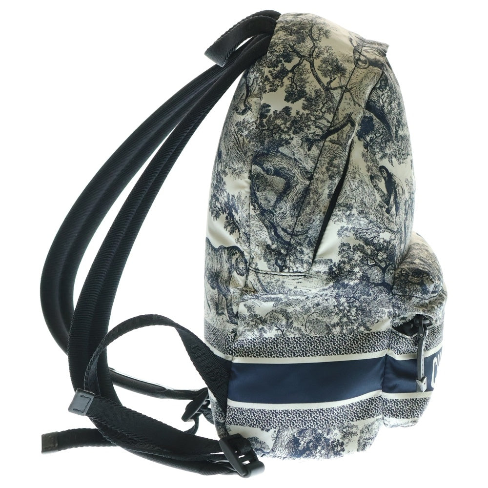 Christian Dior(クリスチャンディオール) トワルドジュイ ミニリュックサック バックパック ホワイト×ネイビー ナイロン M6108SNTJ