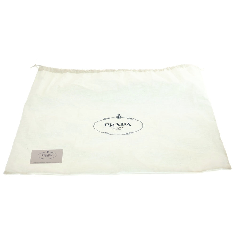 PRADA(プラダ) カナパ ロゴプリント トートバッグ ブラック×ホワイト キャンバス 1BG220