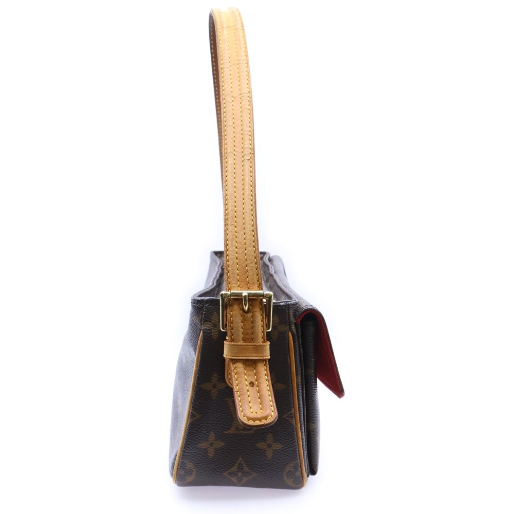 LOUIS VUITTON(ルイヴィトン) モノグラム ヴィバ シテMM ハンドバッグ ワンショルダーバッグ ブラウン レザー×PVC M51164 ゴールド金具