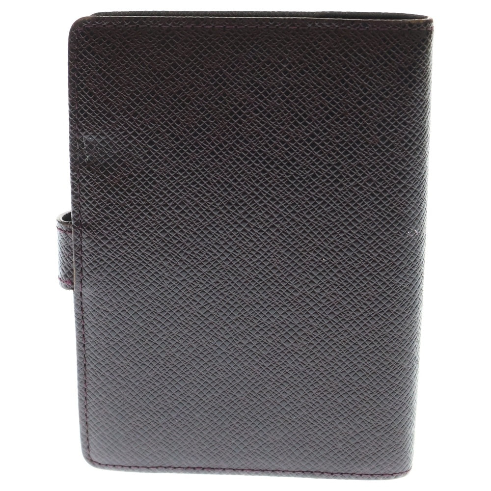 LOUIS VUITTON(ルイヴィトン) タイガ アジェンダMM グリズリ ブックカバー バインダー 手帳カバー ワインレッド ボルドー レザー R20413 ゴールド金具