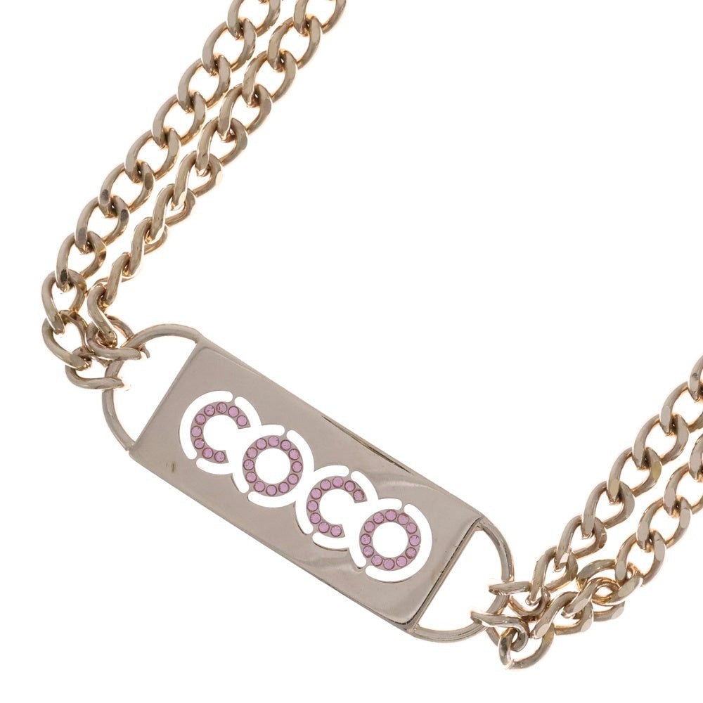 CHANEL(シャネル) COCOモチーフ ラインストーン チェーンベルト チェーン ゴールド GP