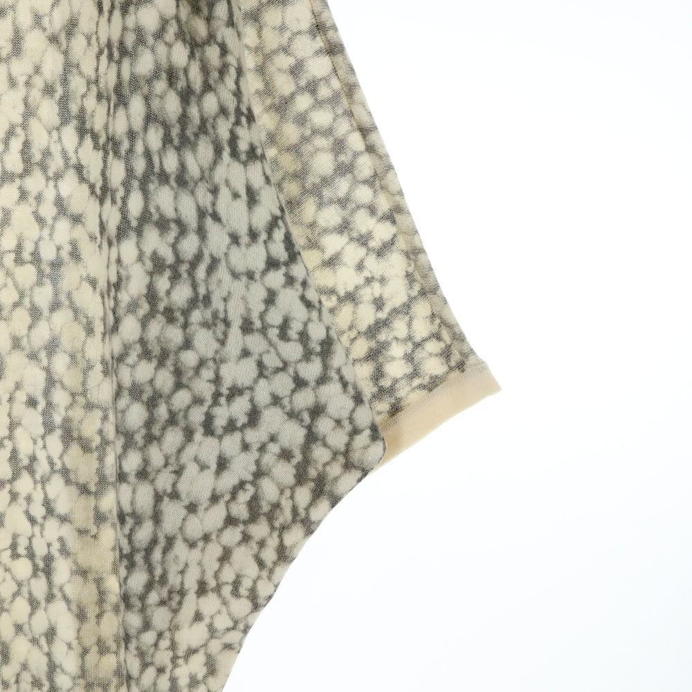 FENDI(フェンディ) 総柄プリント カシミヤ 半袖ニット ワンピース