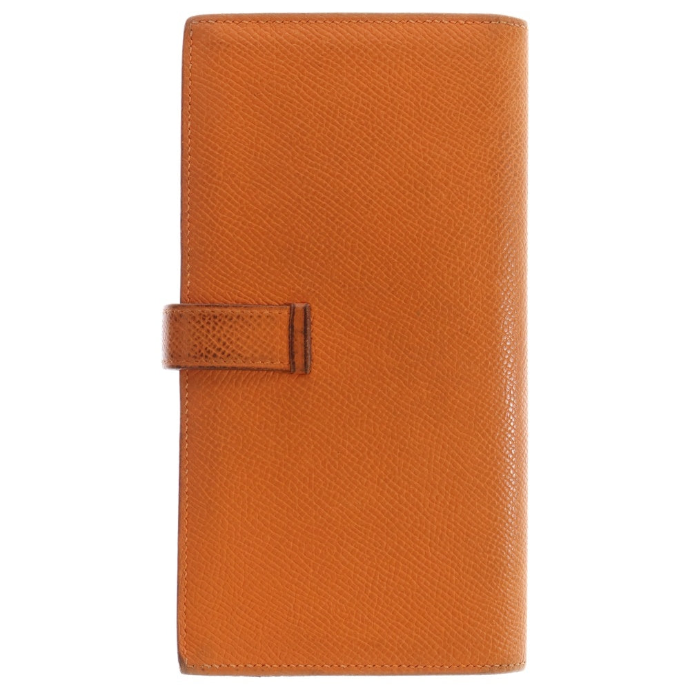 エルメス ベアンクラシック ヴォーエプソン オレンジ ベアン 長財布