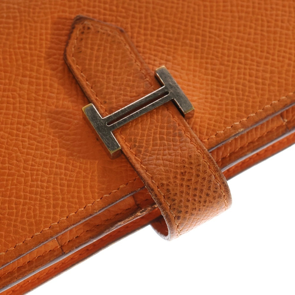 HERMES(エルメス) ベアンスフレ 二つ折り長財布 ロングウォレット カードケース オレンジ エプソン