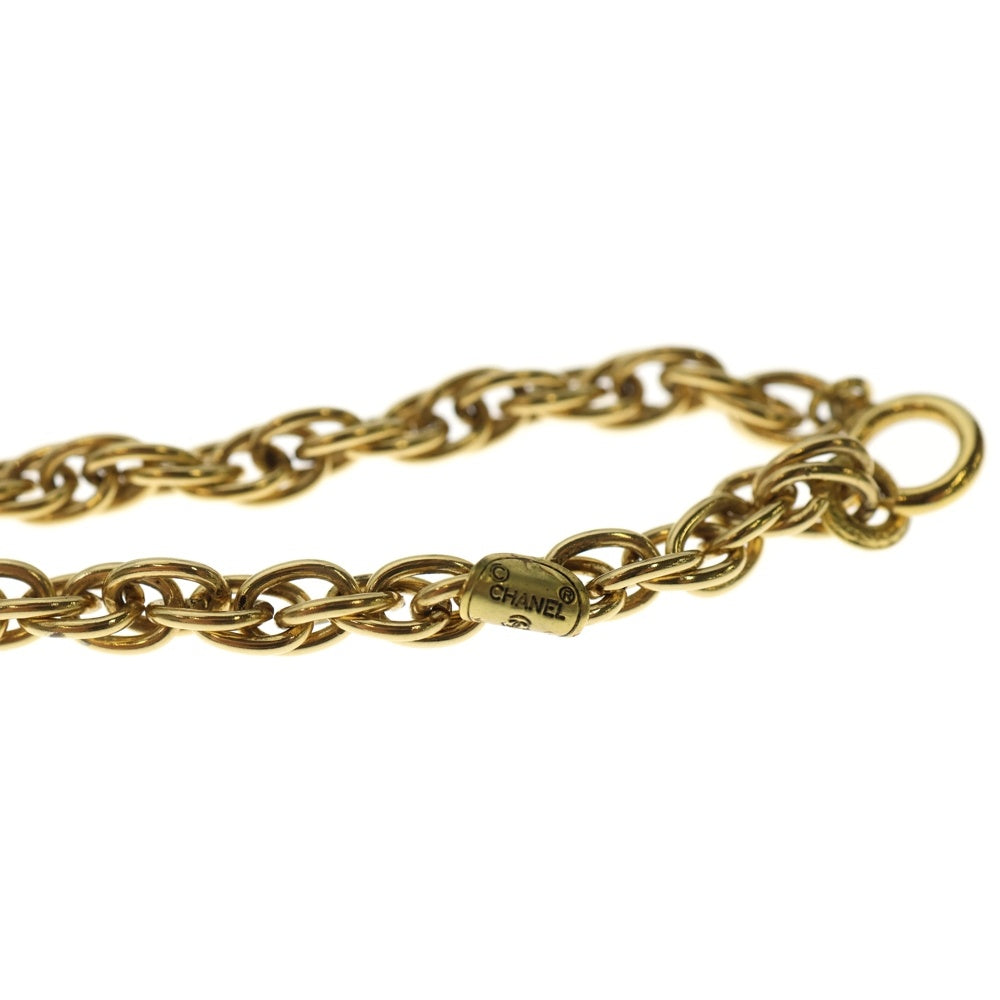CHANEL(シャネル) ラインストーン ココマーク チョーカー ネックレス チェーン ゴールド