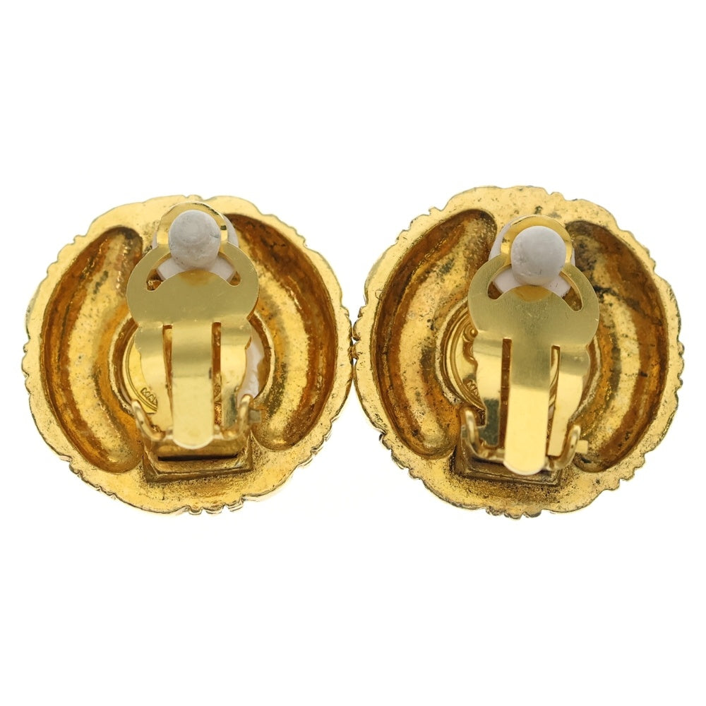 CHANEL(シャネル) フェイクパール ラウンド イヤリング ホワイト×ゴールド