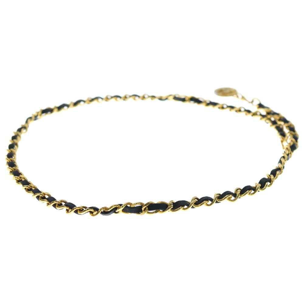 CHANEL(シャネル) ココマーク チェーンベルト ブラック×ゴールド