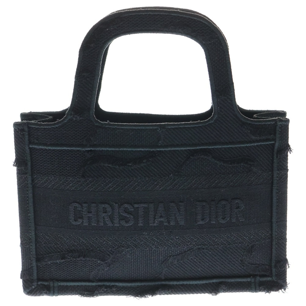 Christian Dior(クリスチャンディオール) ブックトート ミニ ブラック キャンバス ハンドバッグ レディース