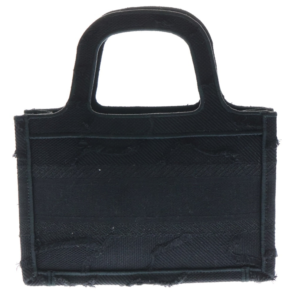 Christian Dior(クリスチャンディオール) ブックトート ミニ ブラック キャンバス ハンドバッグ レディース