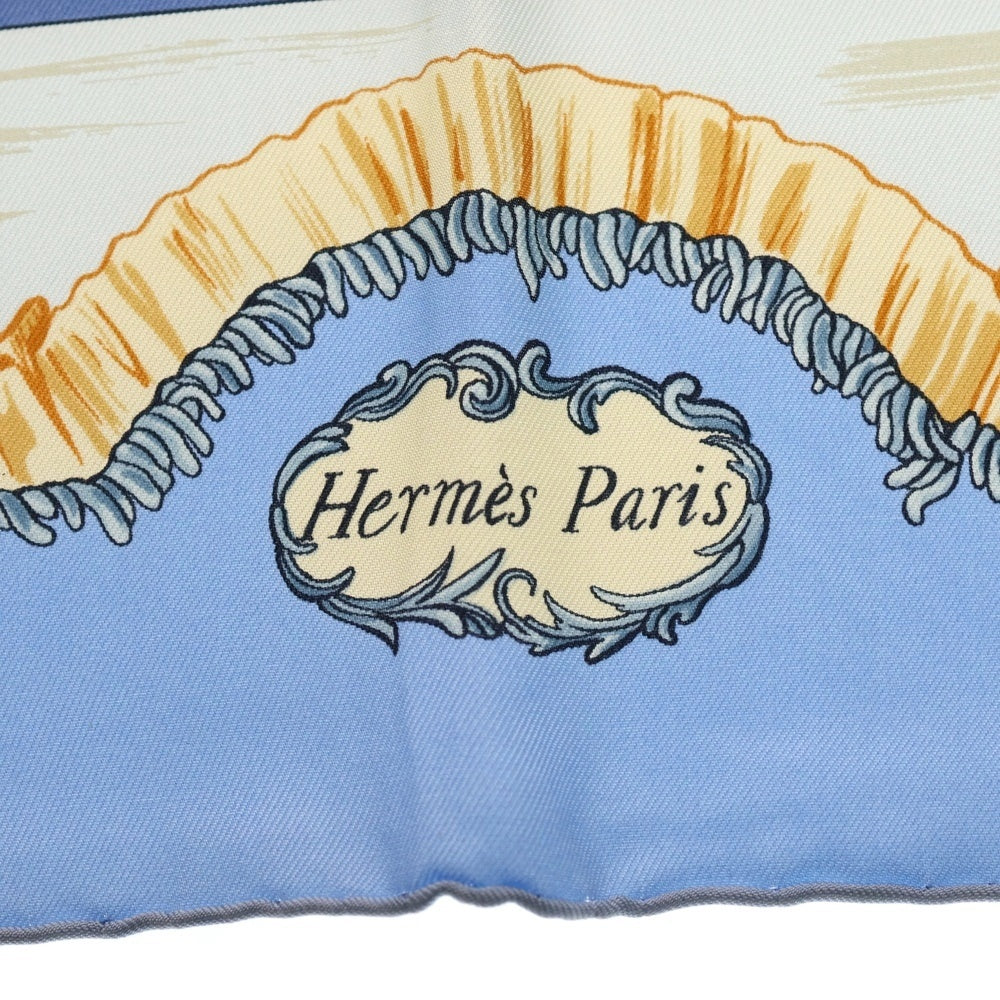 HERMES(エルメス) カレ90 ソリとスケート シルクスカーフ Traineaux et