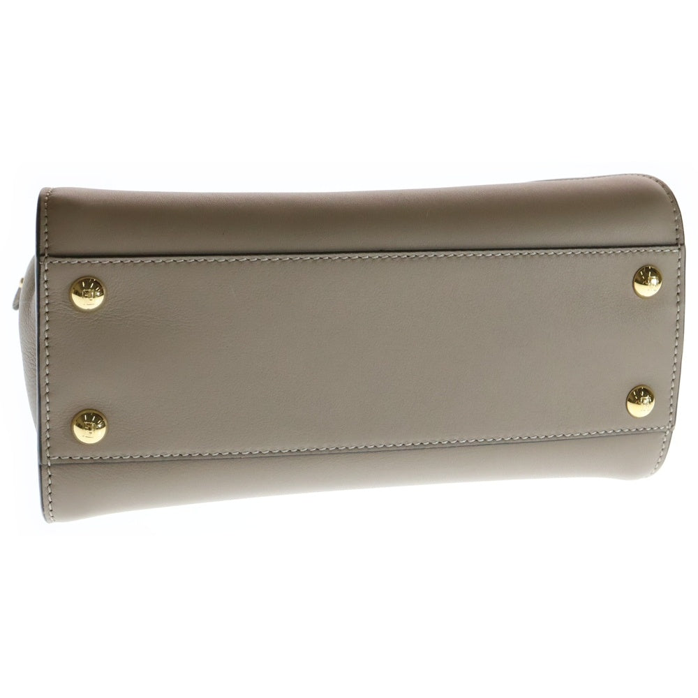 FENDI(フェンディ) ピーカブー ミニ ハンドバッグ ベージュ カーフレザー 8BN244AF2JF0E65 ゴールド金具