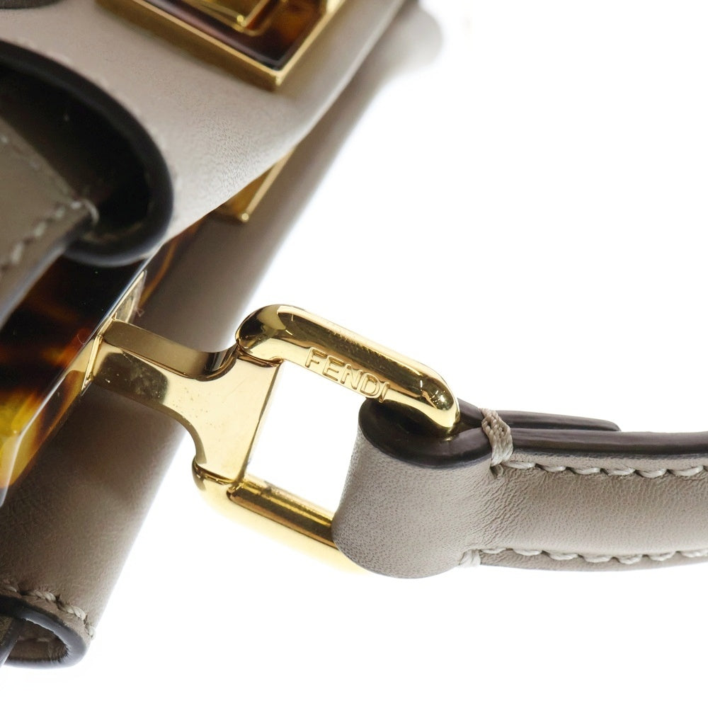 FENDI(フェンディ) ピーカブー ミニ ハンドバッグ ベージュ カーフレザー 8BN244AF2JF0E65 ゴールド金具