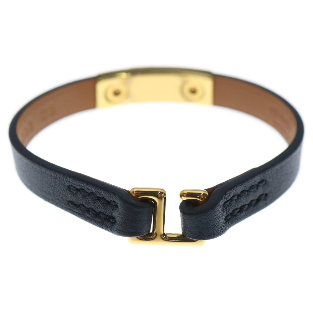 HERMES コリエドシアン　ブレスレット　ブラック　ゴールド　エルメス　レザー HERMES(エルメス) リヴァル コリエドシアン ブレスレット ブラック