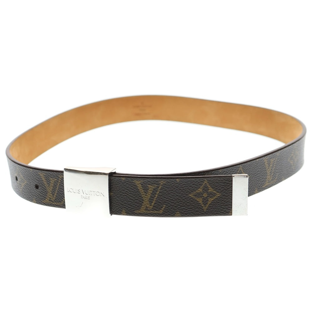 LOUIS VUITTON(ルイヴィトン) モノグラム サンチュール キャレ ベルト ブラウン PVC レザー M6801 シルバー金具