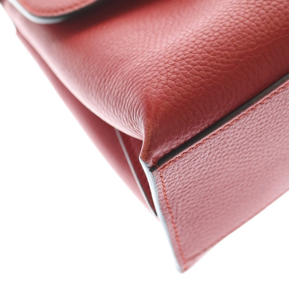 GUCCI(グッチ) バンブー 2WAYショルダーバッグ ハンドバッグ レッド レザー 370831 シルバー金具 レディース