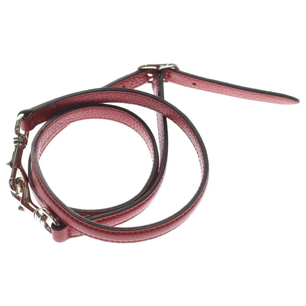 GUCCI(グッチ) バンブー 2WAYショルダーバッグ ハンドバッグ レッド レザー 370831 シルバー金具 レディース