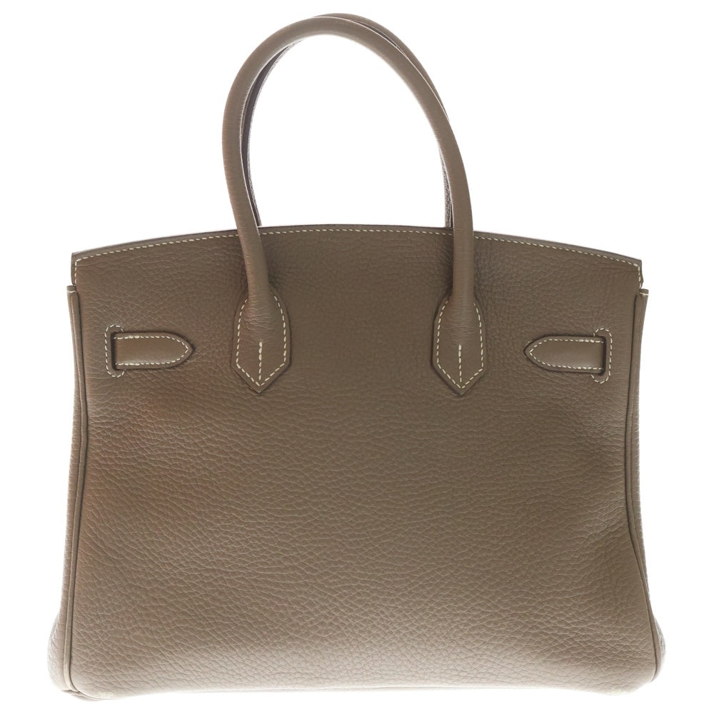 HERMES(エルメス) バーキン30 トゴ レザー エトゥープ ハンドバッグ シルバー金具 ベージュ □O刻印 レディース