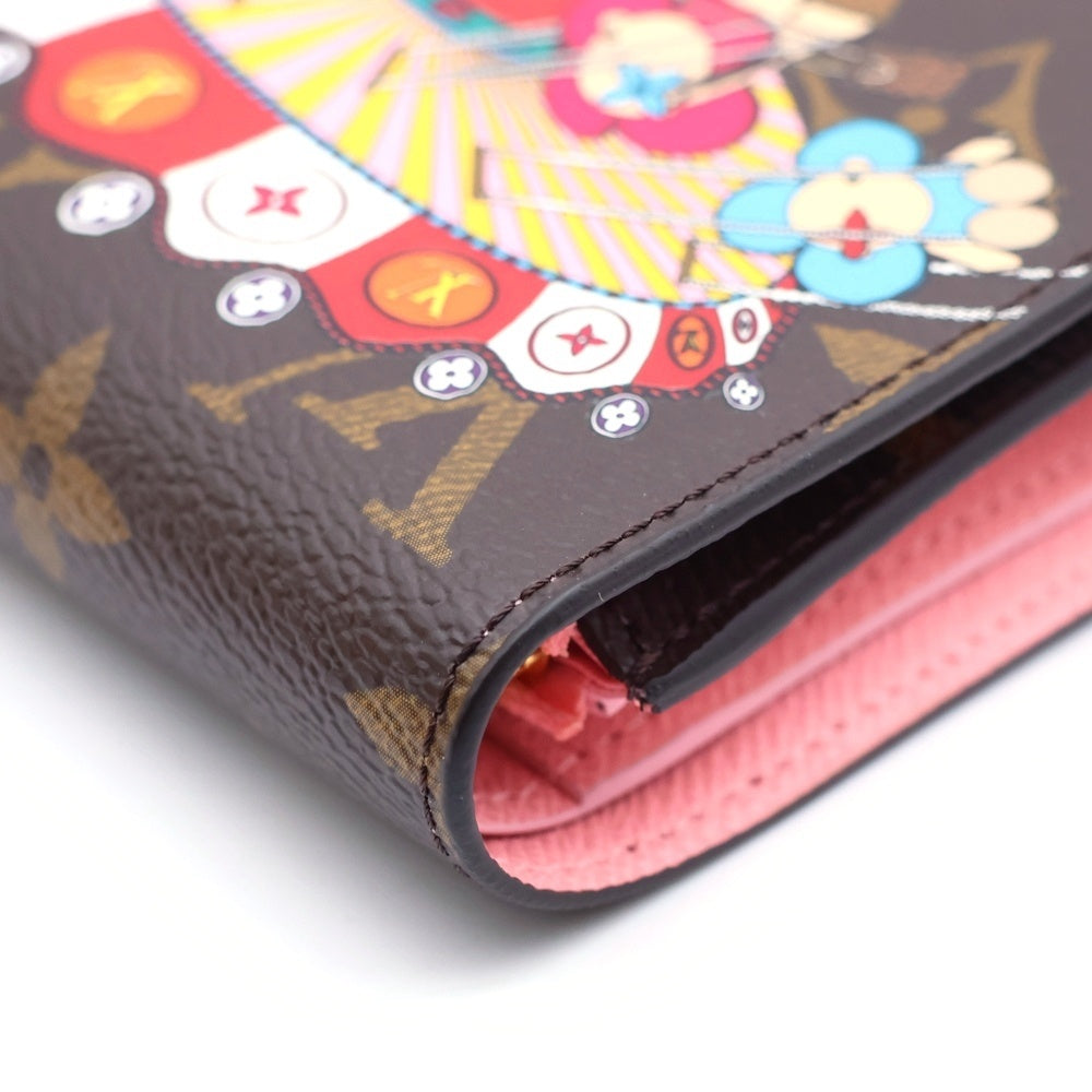 LOUIS VUITTON(ルイヴィトン) モノグラム ポルトフォイユヴィクトリーヌヴィヴィエンヌ ブラウン/ローズバレリーヌ M69754 三つ折り財布 ウォレット レディース