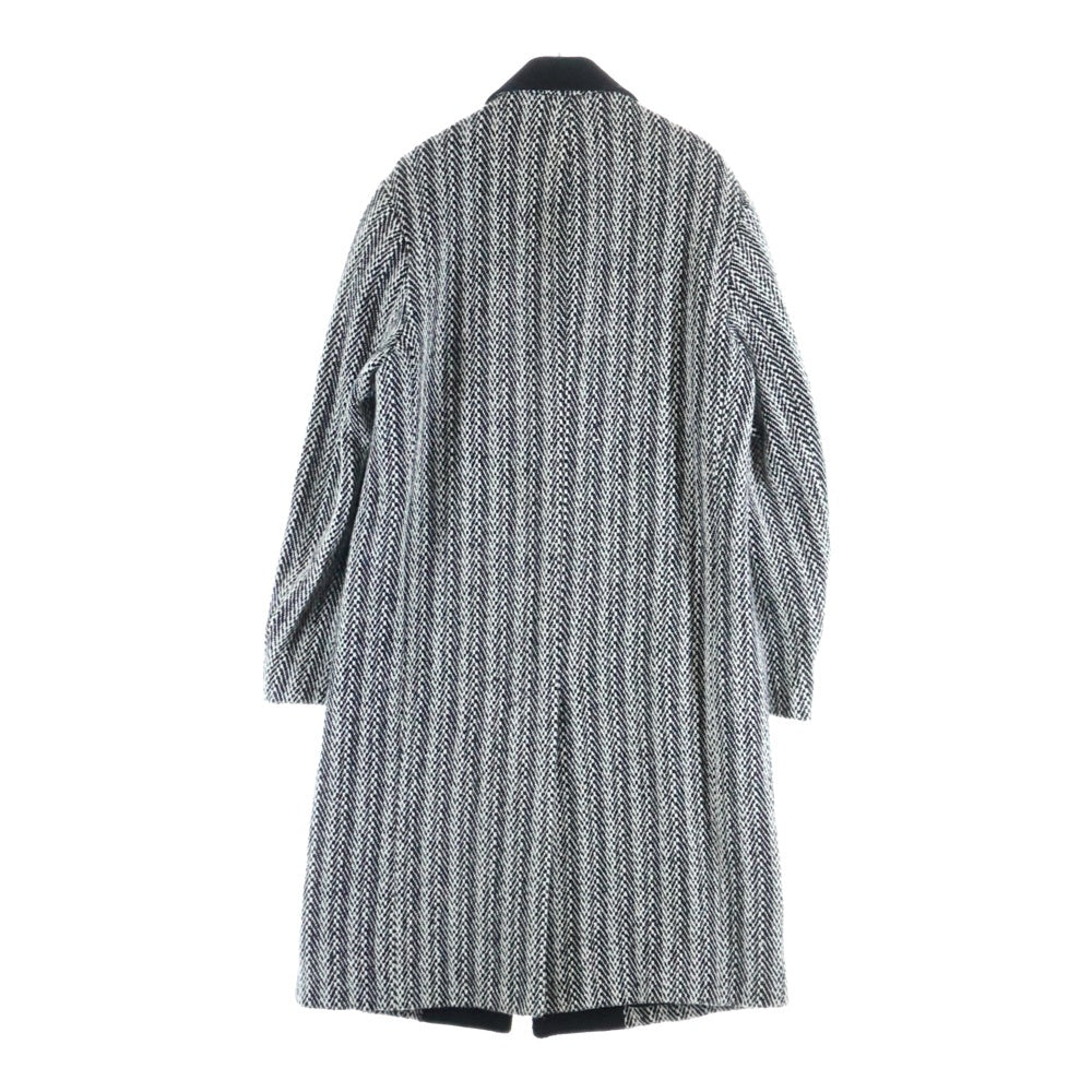 agnes b.(アニエスベー) WOOL COAT ウール チェスターコート アウター MZ13TCA7 ブラック/ホワイト