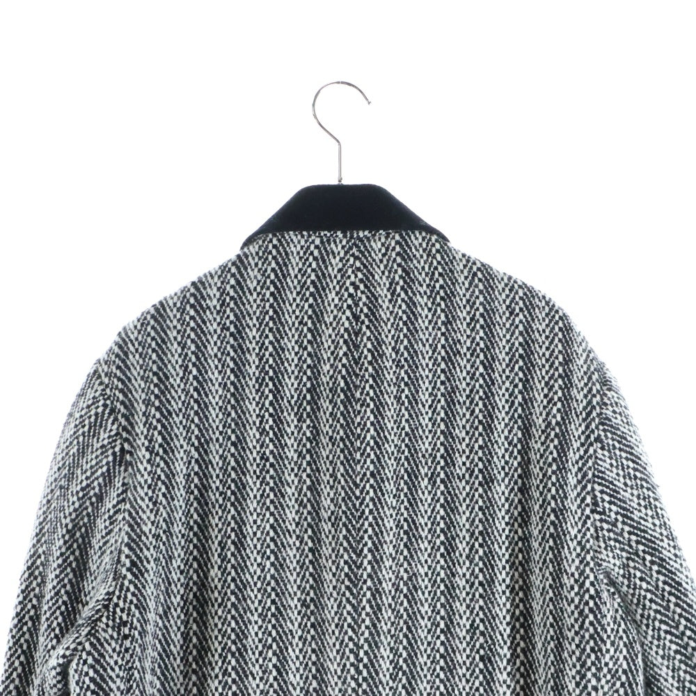 agnes b.(アニエスベー) WOOL COAT ウール チェスターコート アウター MZ13TCA7 ブラック/ホワイト