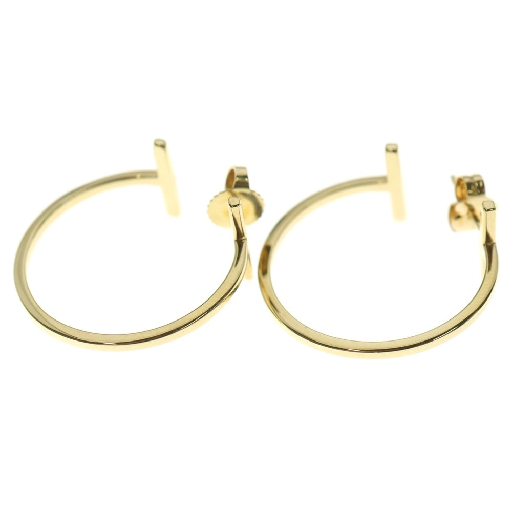 TIFFANY & Co.(ティファニー) Tワイヤー フープ ピアス K18YG イエローゴールド レディース
