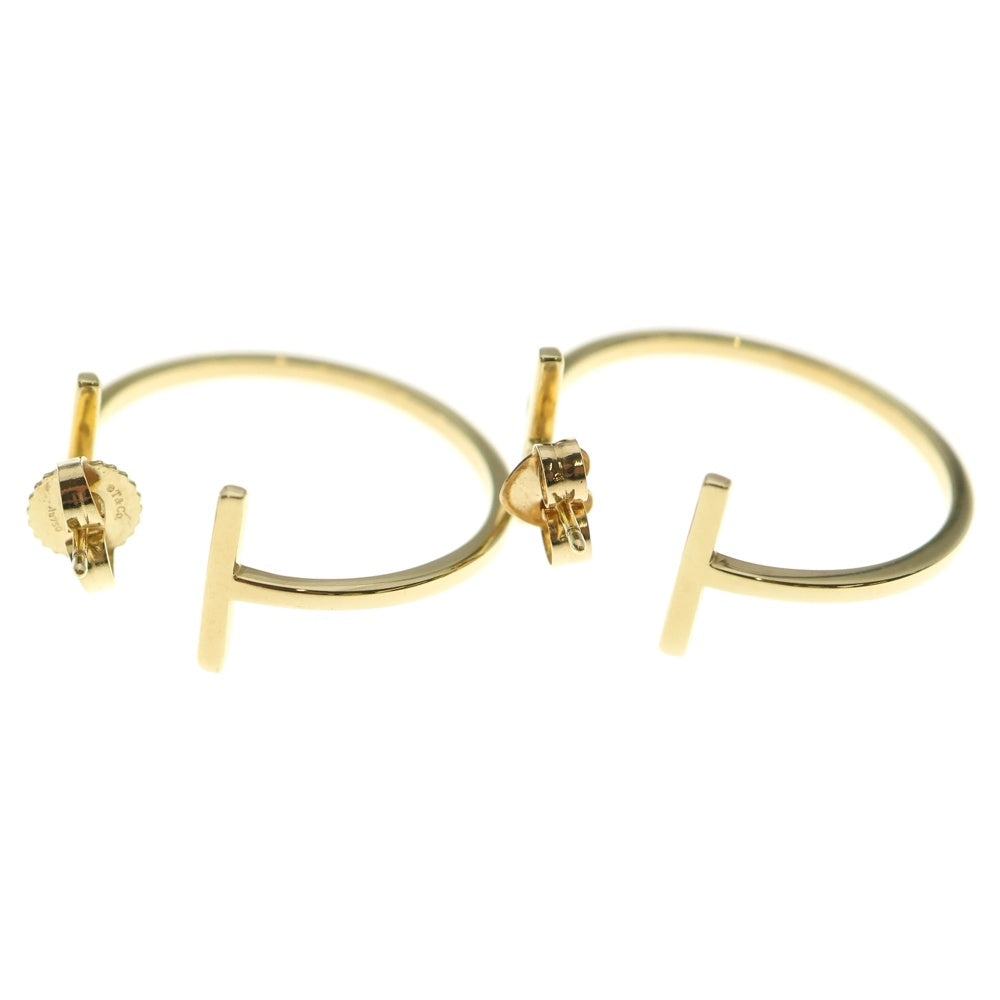 TIFFANY & Co.(ティファニー) Tワイヤー フープ ピアス K18YG イエロー