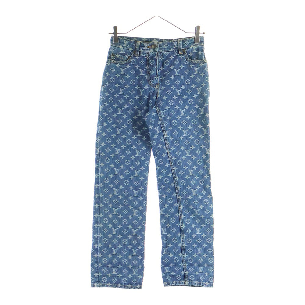 LOUIS VUITTON(ルイヴィトン) モノグラム クロップドデニムパンツ ジーンズ インディゴ レディース