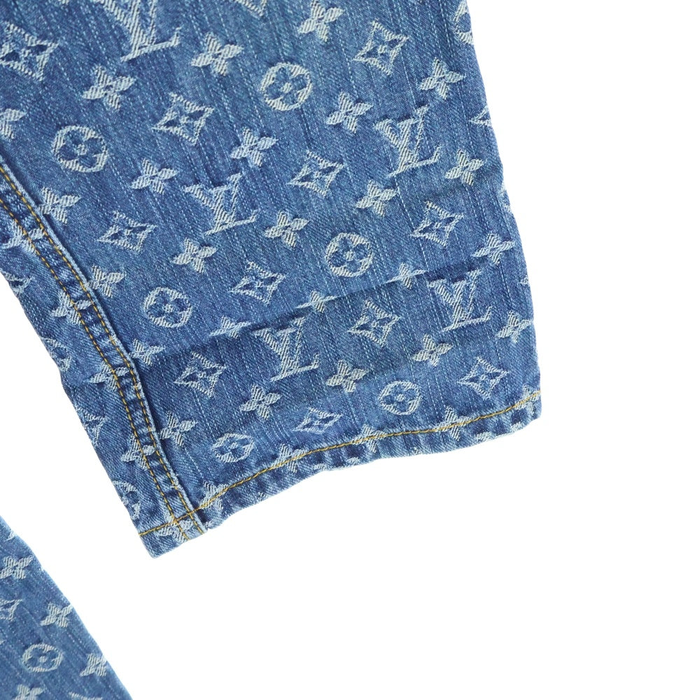 LOUIS VUITTON(ルイヴィトン) モノグラム クロップドデニムパンツ ジーンズ インディゴ レディース