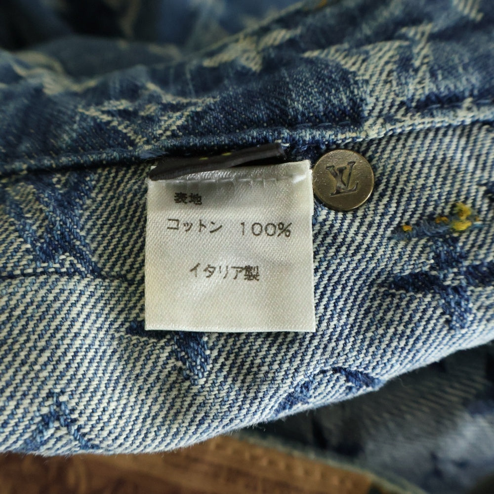 LOUIS VUITTON(ルイヴィトン) モノグラム クロップドデニムパンツ ジーンズ インディゴ レディース