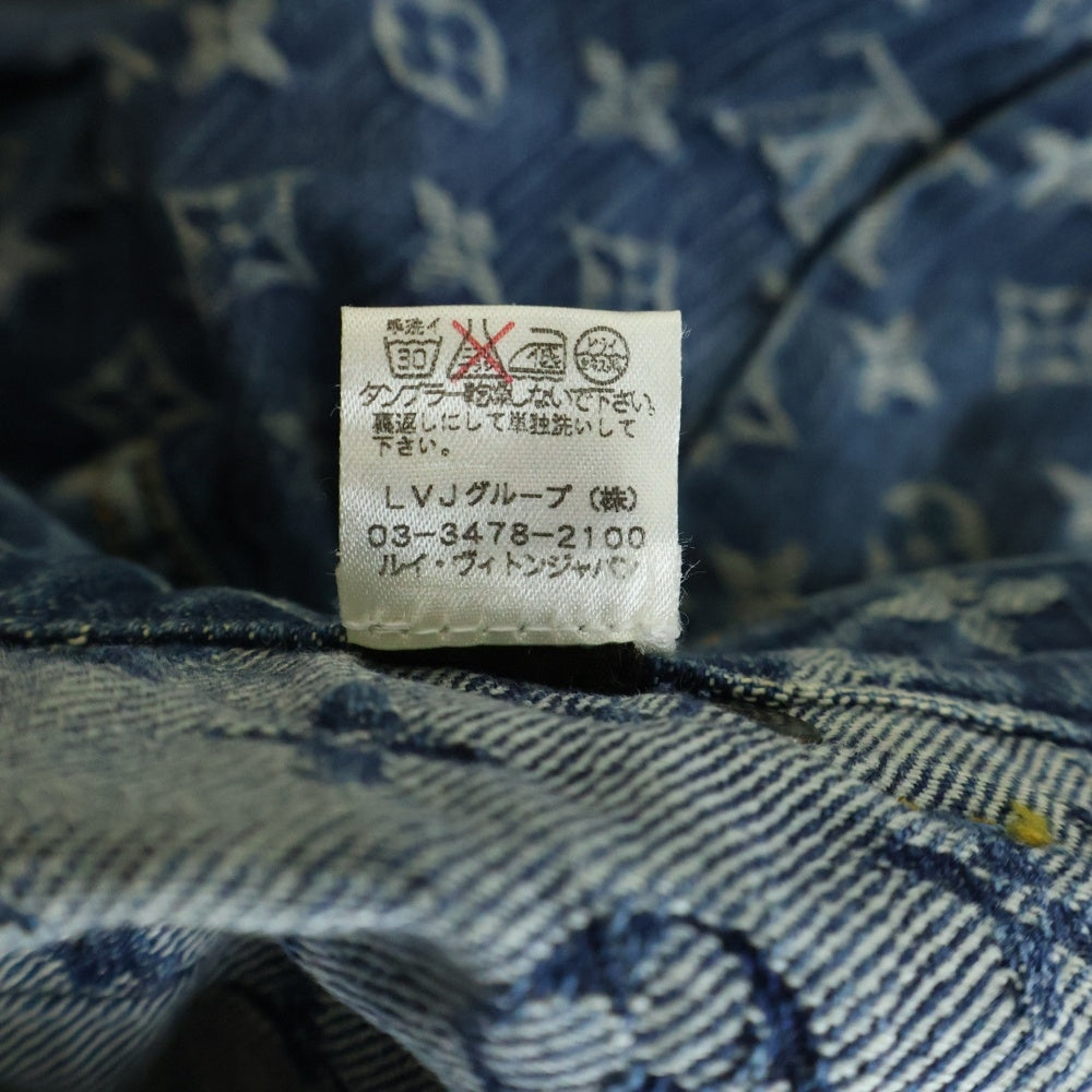 LOUIS VUITTON(ルイヴィトン) モノグラム クロップドデニムパンツ ジーンズ インディゴ レディース
