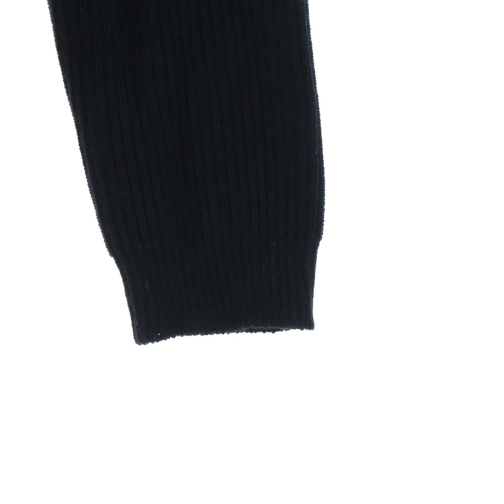 BALENCIAGA(バレンシアガ) 裾ラバーロゴパッチ クルーネックニットセーター ブラック 534463