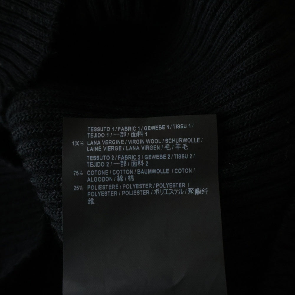 BALENCIAGA(バレンシアガ) 裾ラバーロゴパッチ クルーネックニットセーター ブラック 534463