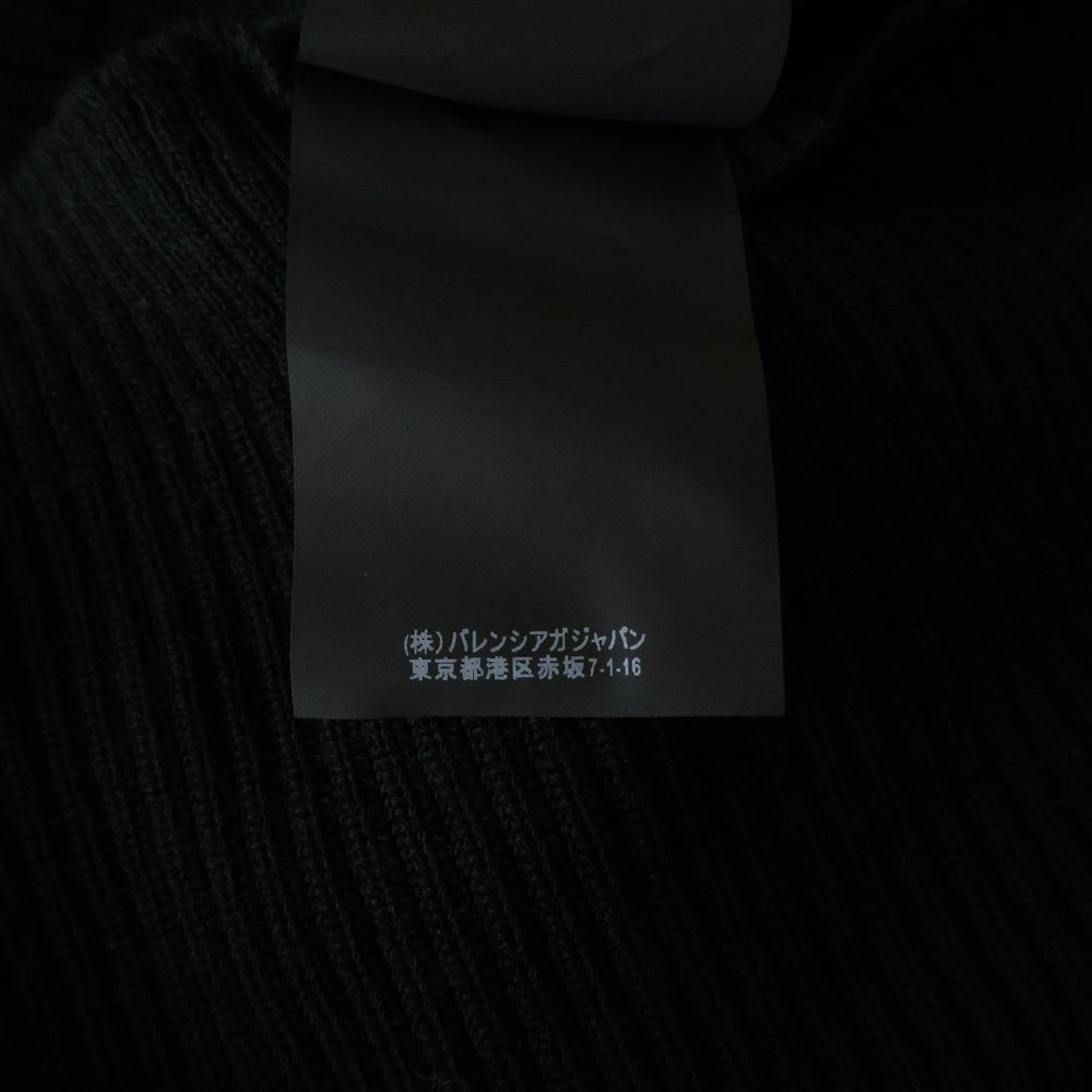 BALENCIAGA(バレンシアガ) 裾ラバーロゴパッチ クルーネックニットセーター ブラック 534463