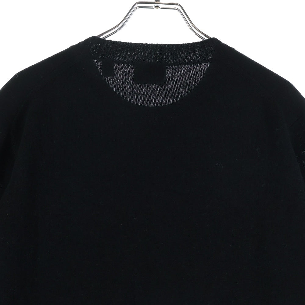 BURBERRY(バーバリー) ロゴジャガード クルーネック プルオーバー 長袖ニット セーター ブラック 8023660