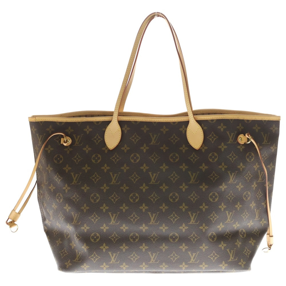 LOUIS VUITTON(ルイヴィトン) モノグラム ネヴァーフルGM トートバッグ ハンドバッグ ブラウン レザー×PVC M40157 ゴールド金具